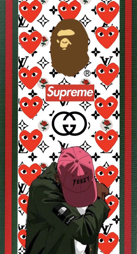 louis vuitton supreme bape gucci wallpaper|bape x supreme wallpaper.